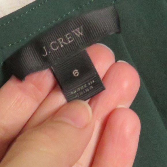 J Crew Green Flutter Sleeve Top sz 6 - Picture 3 of 6